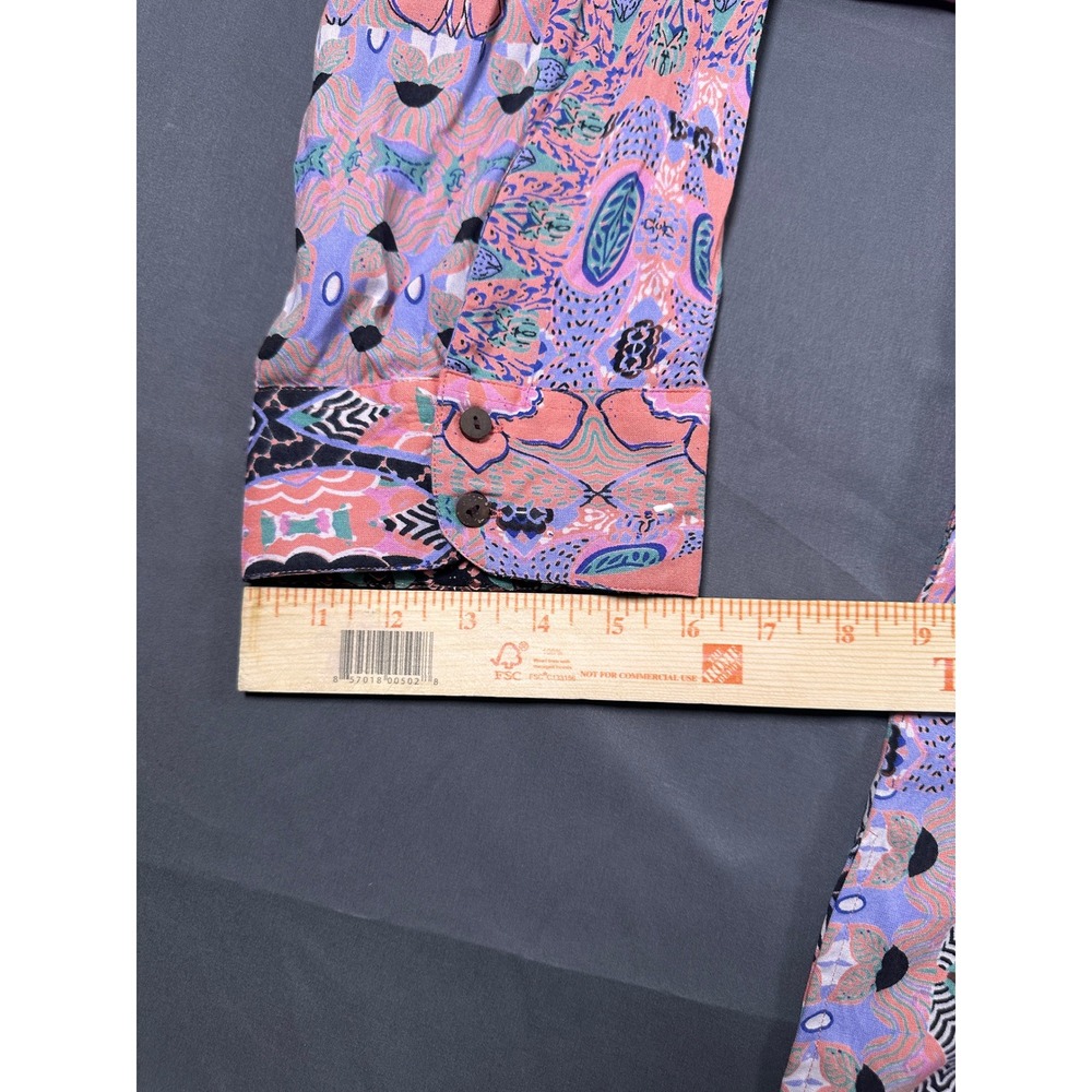 Raga Man Patchwork Print Viscose Button Down Shir… - image 6